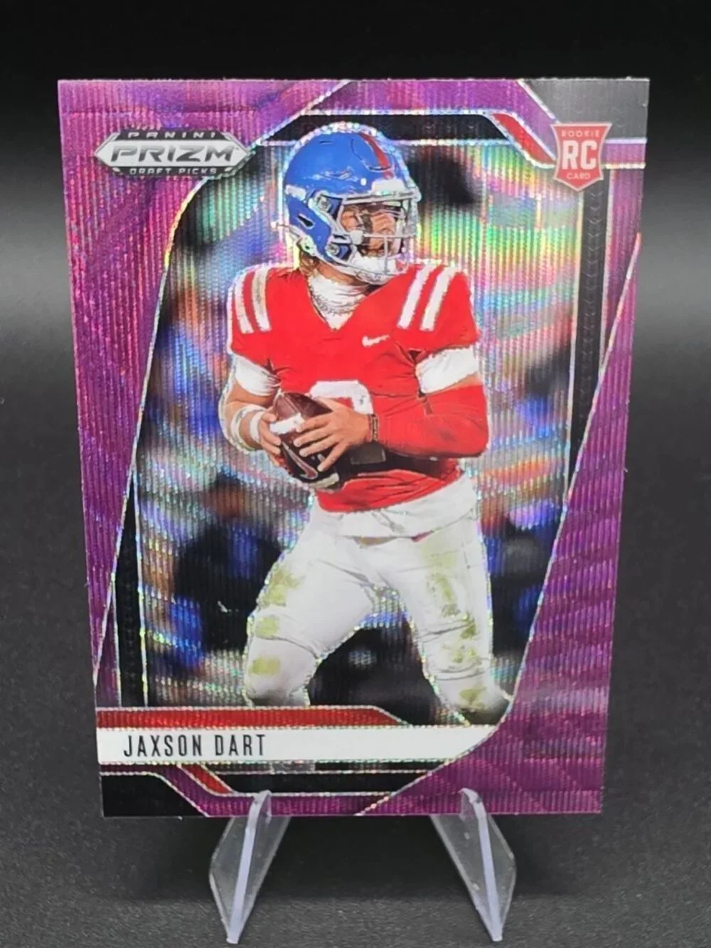 2025 Panini Prizm Draft Picks - Jaxson Dart #90 Purple Wave Prizm (RC)